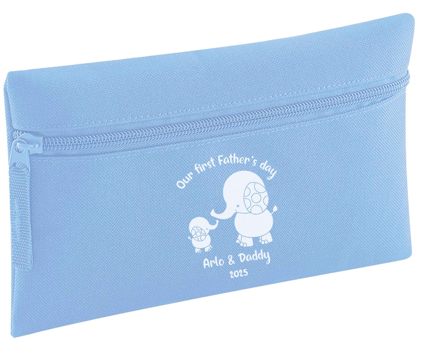 Our first Father's day personalised date and names pencil case