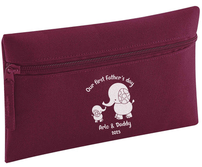 Our first Father's day personalised date and names pencil case