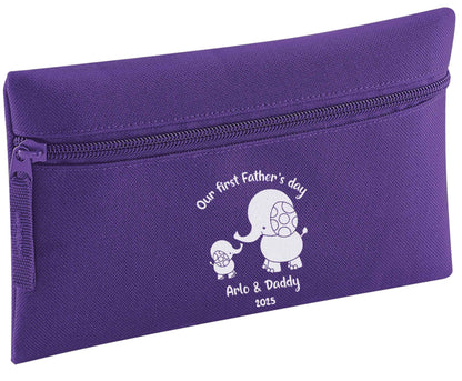Our first Father's day personalised date and names pencil case