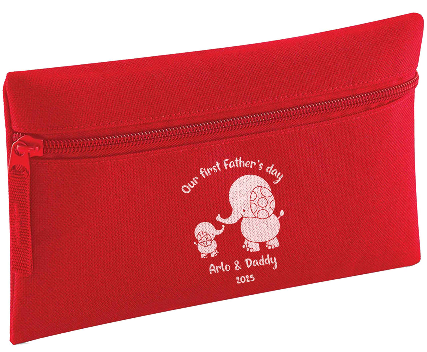 Our first Father's day personalised date and names pencil case