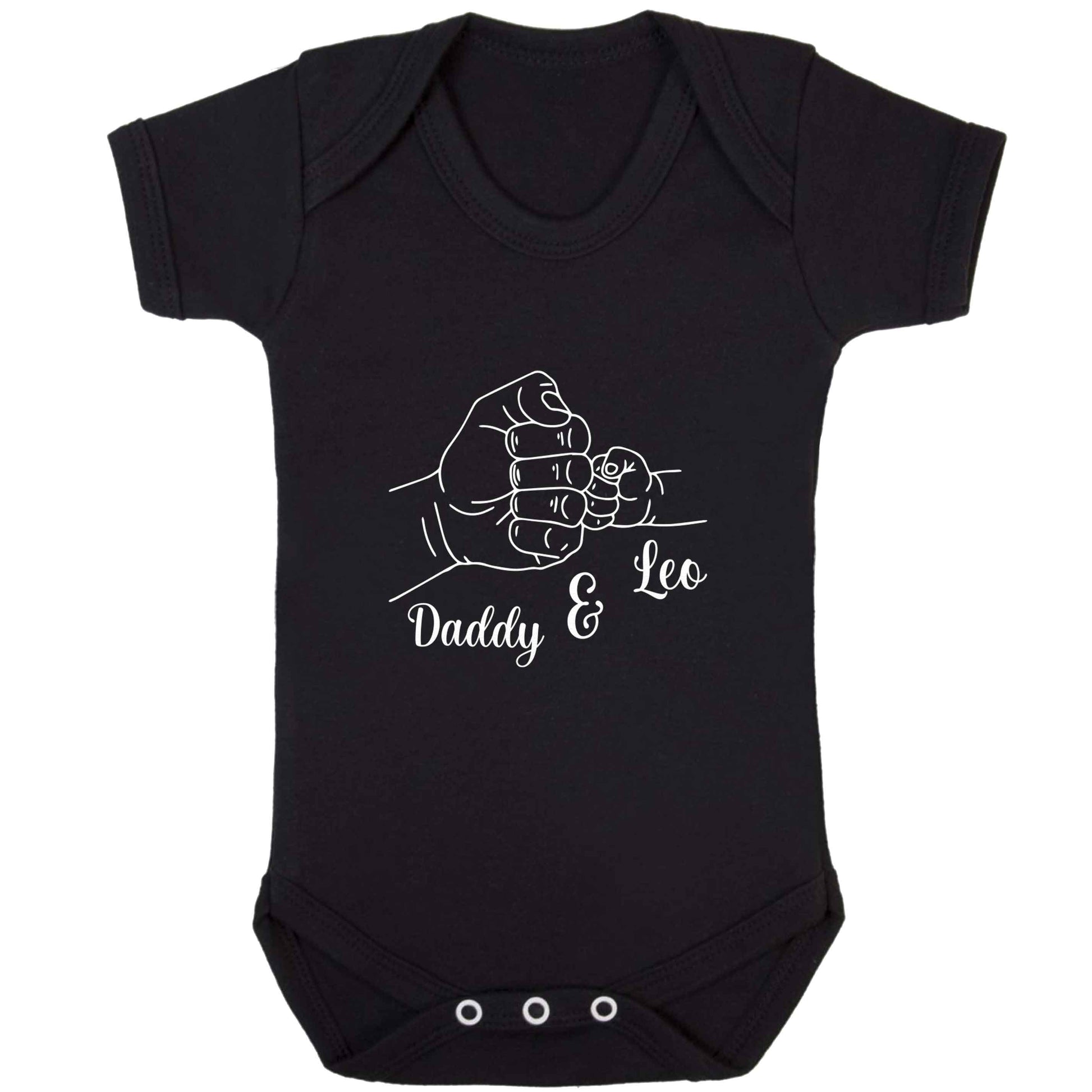 Personalised fist bump baby bodysuit black 18-24 months