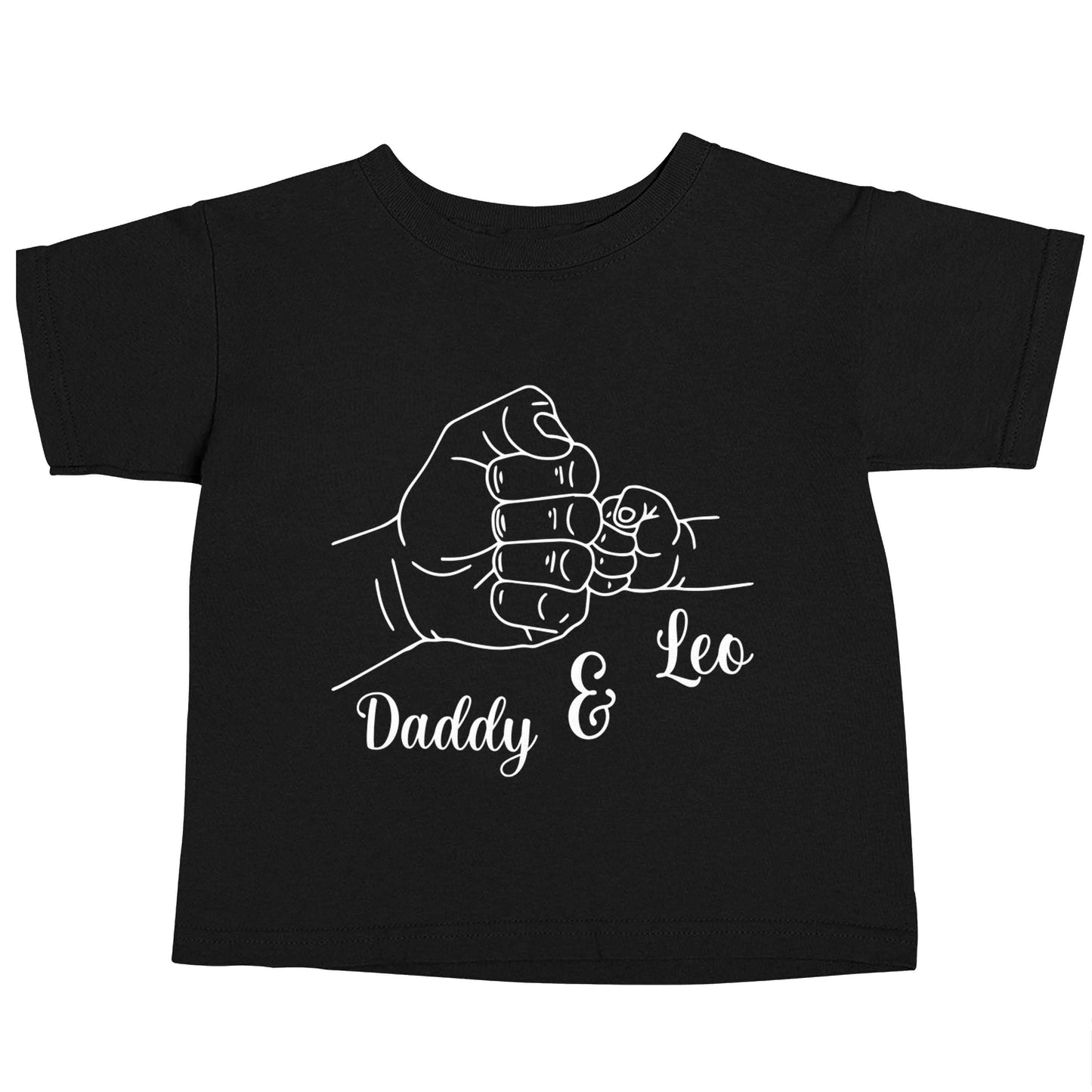 Personalised fist bump Black baby toddler Tshirt 2 years