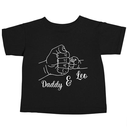 Personalised fist bump Black baby toddler Tshirt 2 years