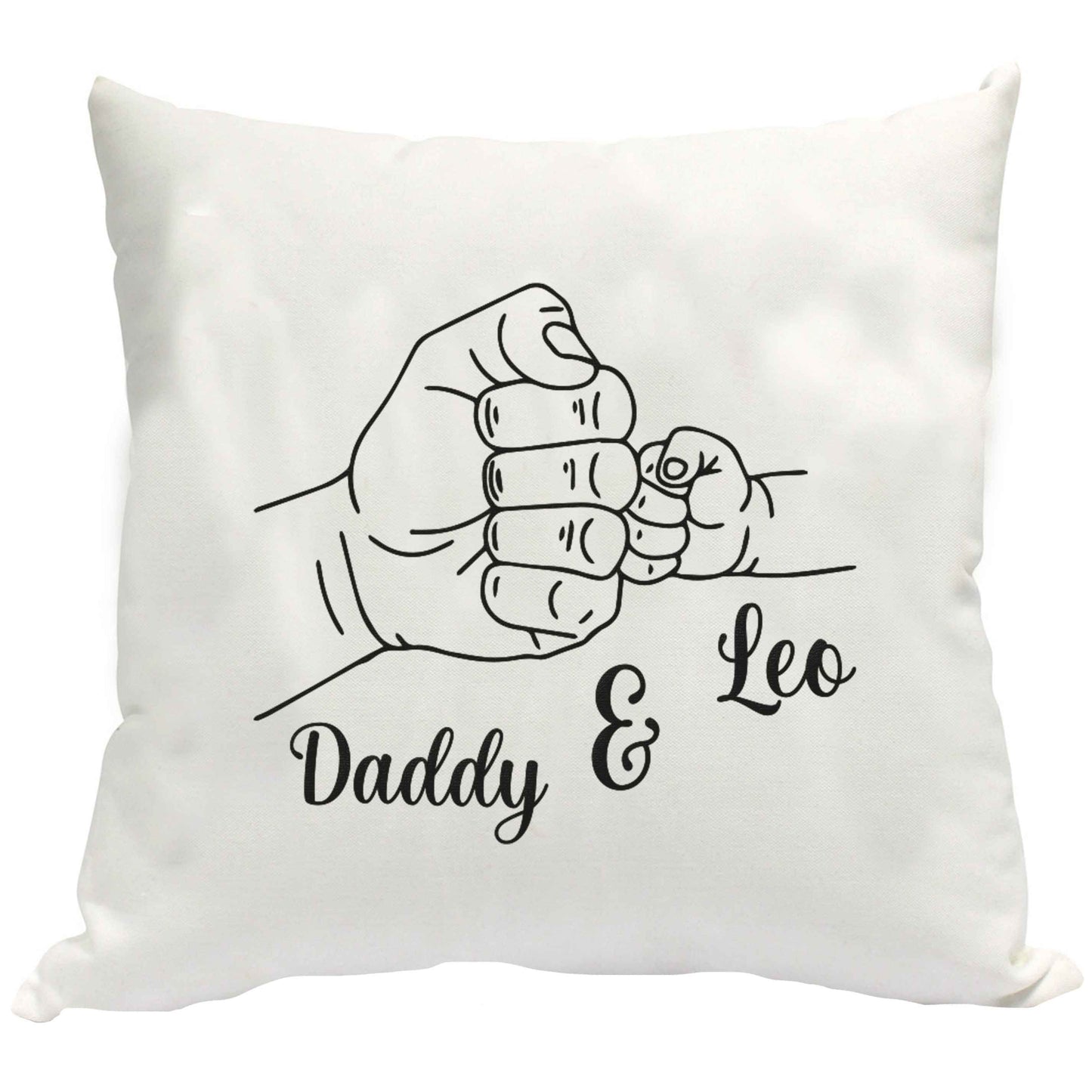 Personalised fist bump cushion cover