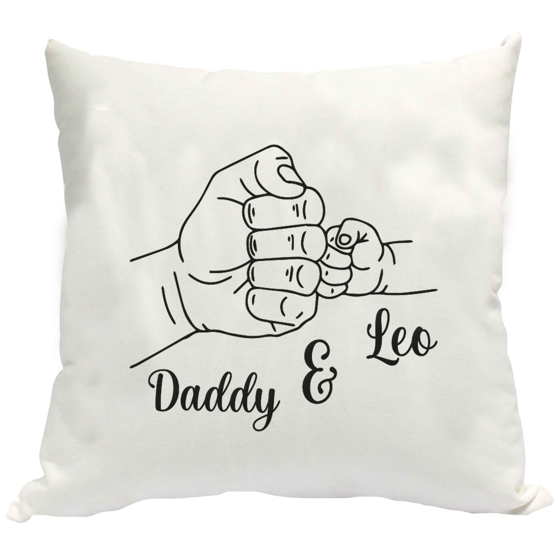 Personalised fist bump cushion cover