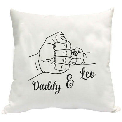 Personalised fist bump cushion cover