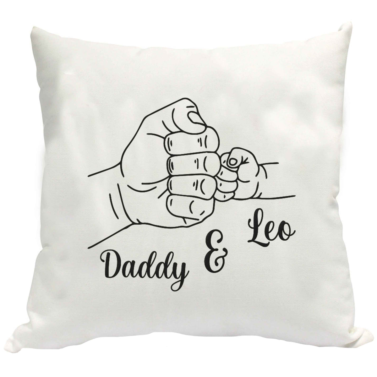 Personalised fist bump cushion cover