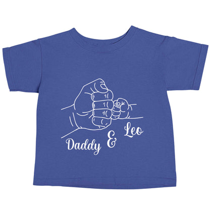 Personalised fist bump blue baby toddler Tshirt 2 Years