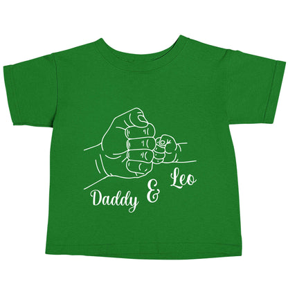 Personalised fist bump green baby toddler Tshirt 2 Years
