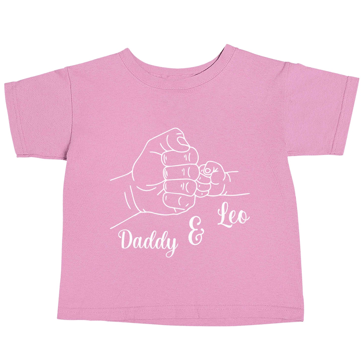 Personalised fist bump light pink baby toddler Tshirt 2 Years