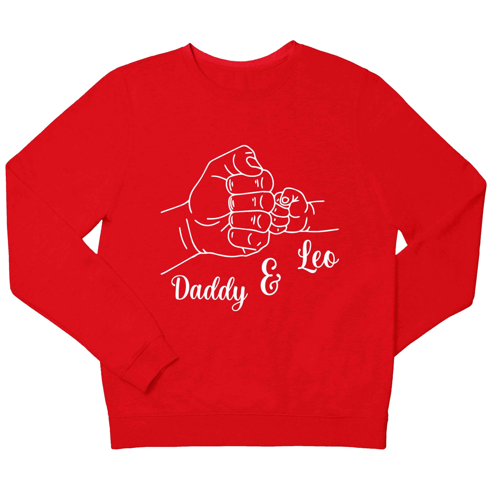 Personalised fist bump children's grey sweater 12-13 Years