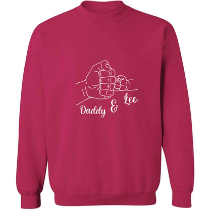 Personalised fist bump adult's unisex pink sweater 2XL