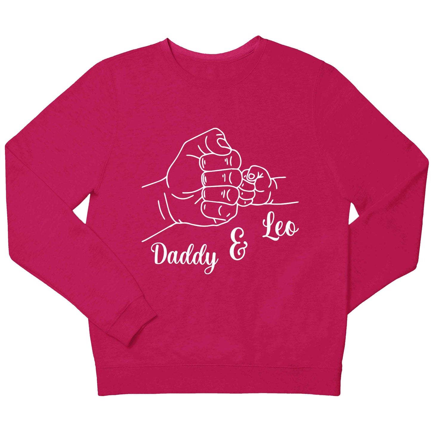 Personalised fist bump children's pink sweater 12-13 Years