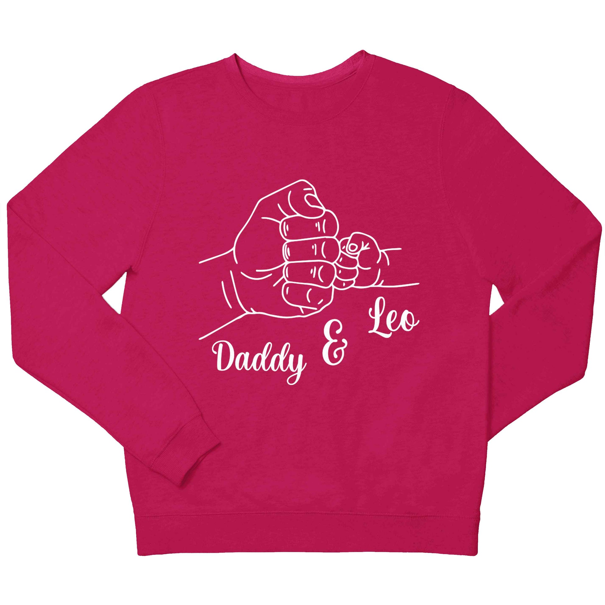 Personalised fist bump children's pink sweater 12-13 Years