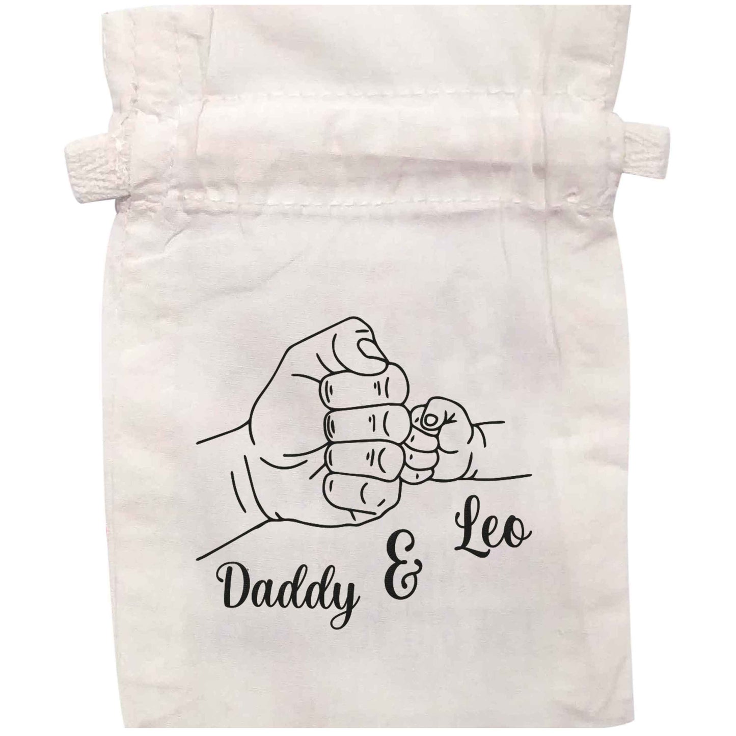 Personalised fist bump | XS - L | Pouch / Drawstring bag / Sack | Organic Cotton | Bulk discounts available!
