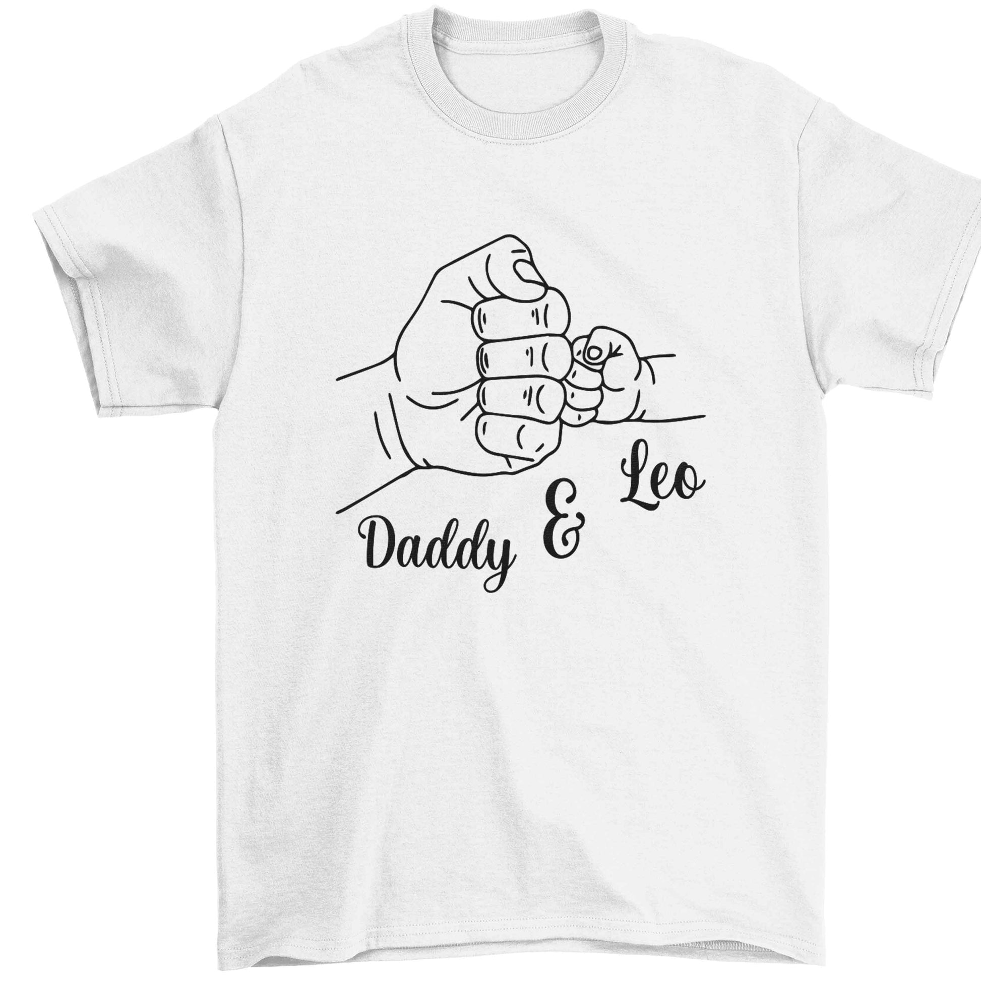 Personalised fist bump Children's white Tshirt 12-13 Years