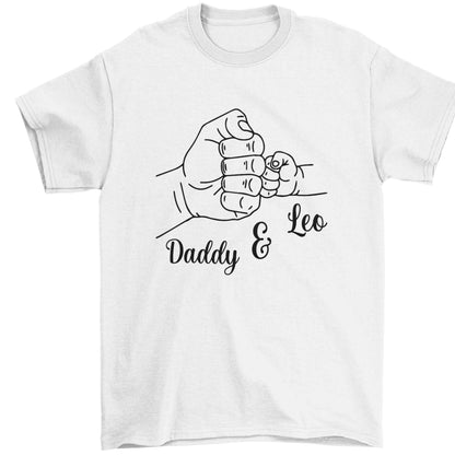Personalised fist bump Children's white Tshirt 12-13 Years