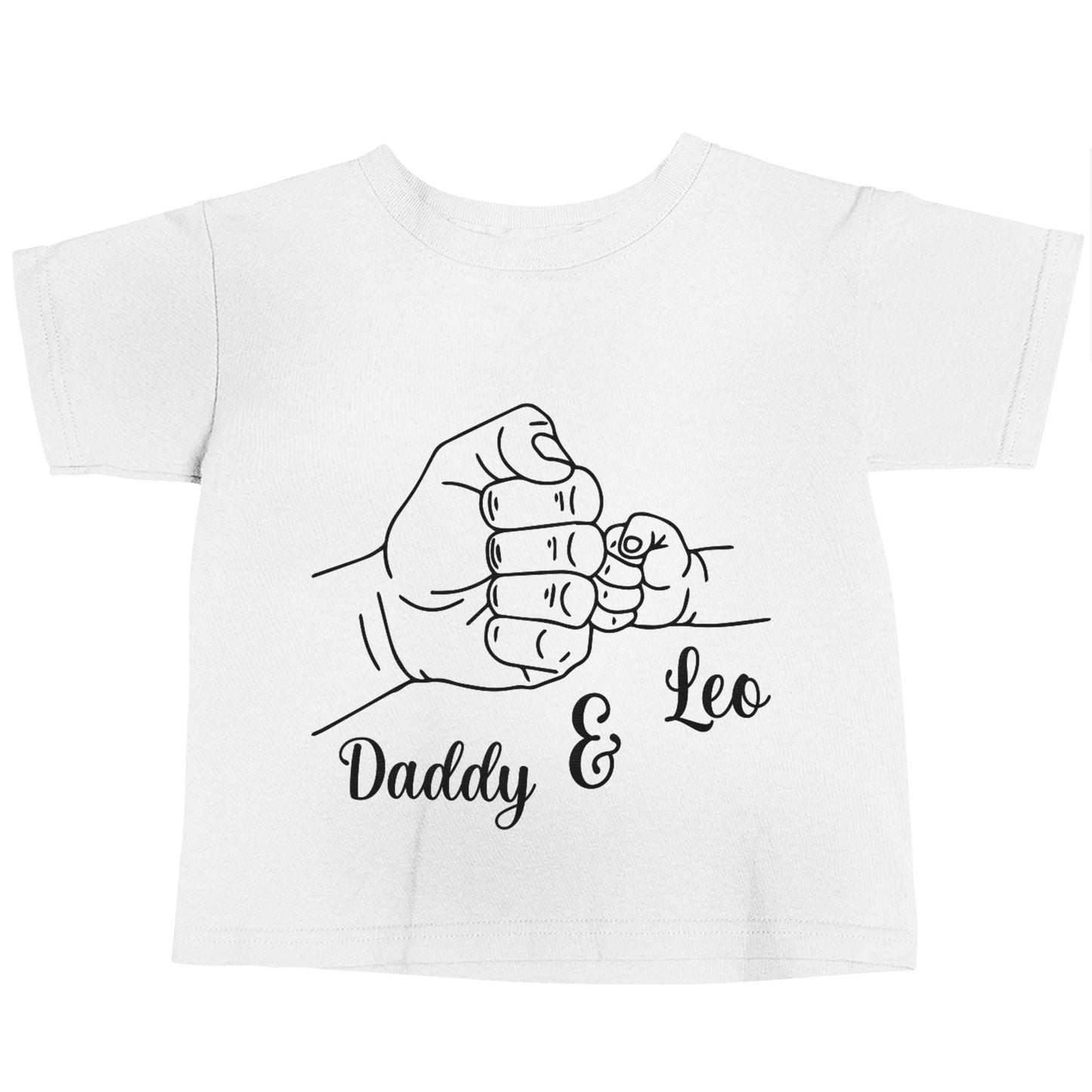 Personalised fist bump white baby toddler Tshirt 2 Years