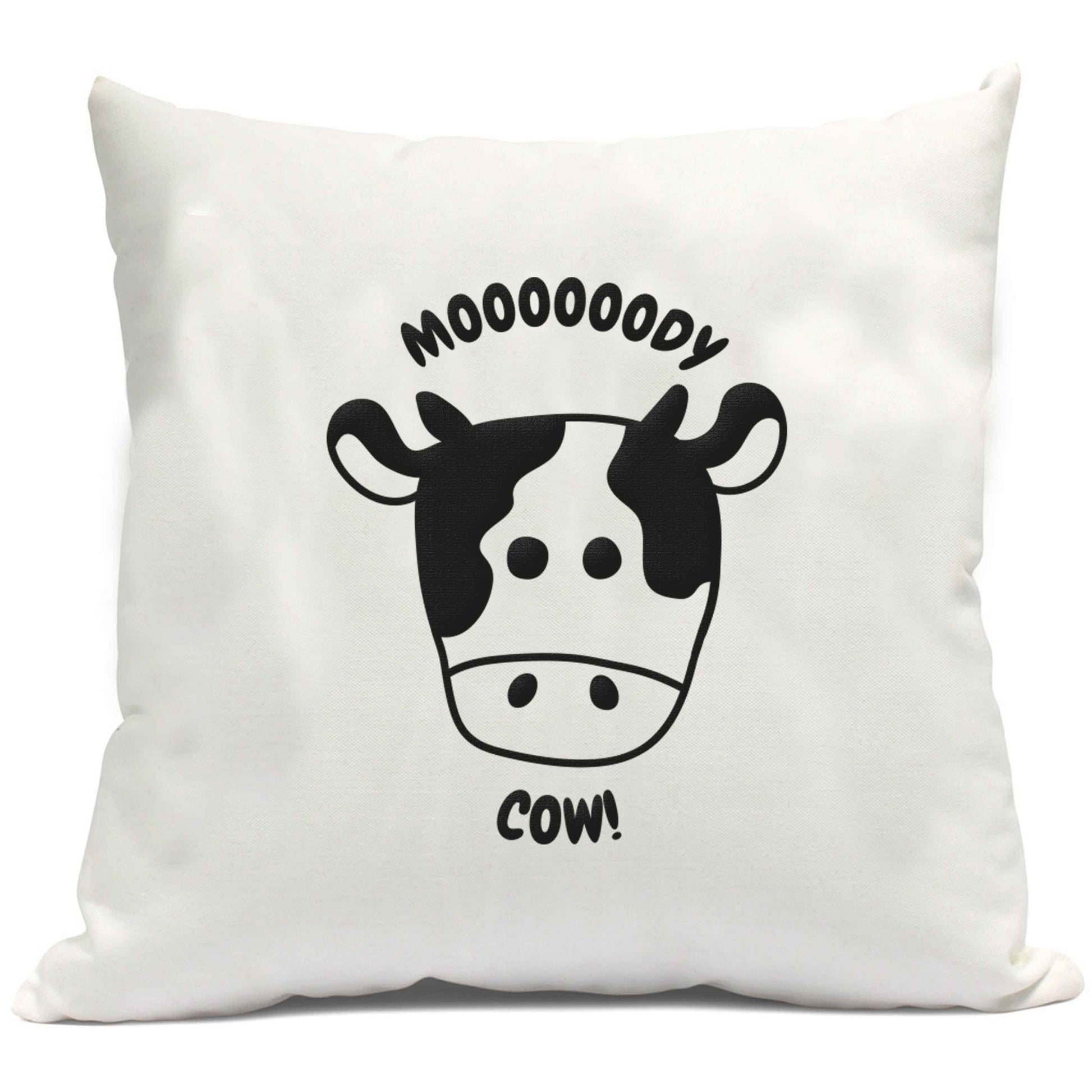 Moody cow cushion cover