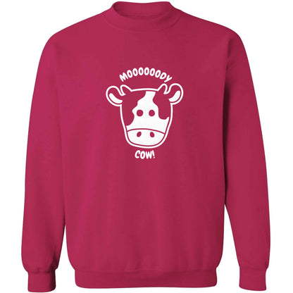 Moody cow adult's unisex pink sweater 2XL