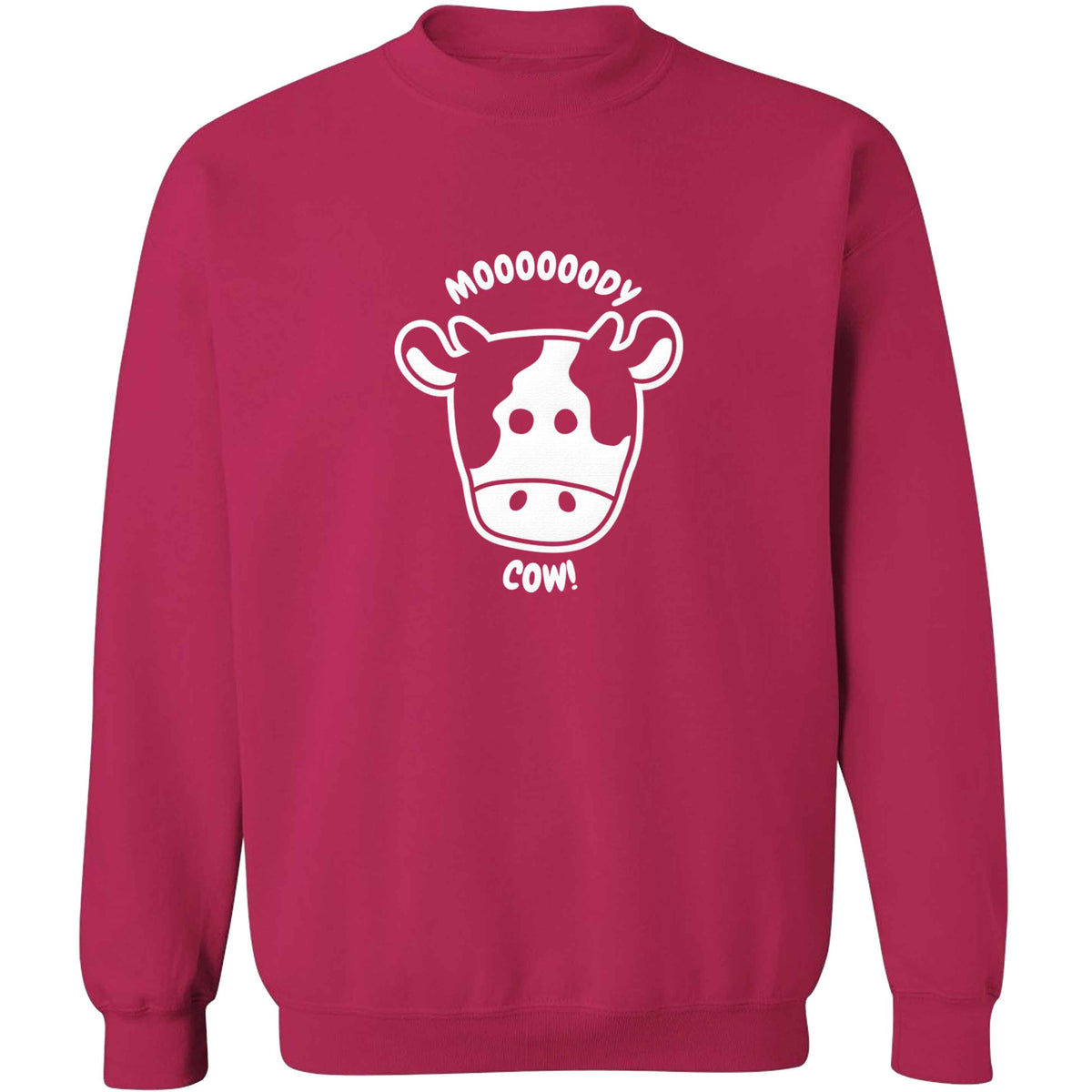 Moody cow adult's unisex pink sweater 2XL