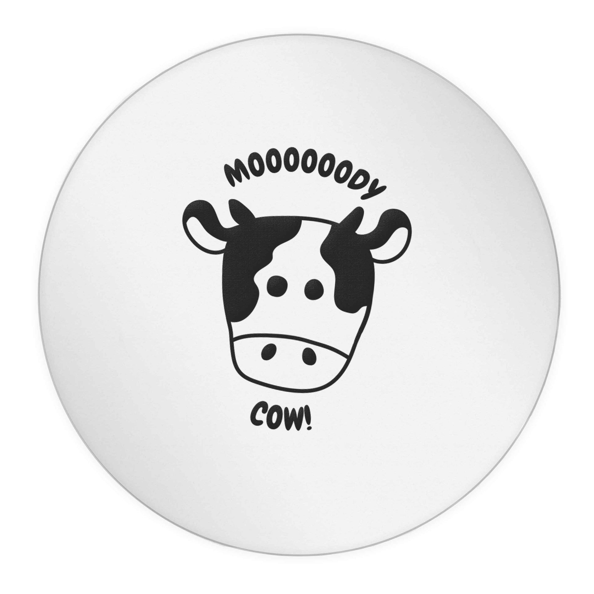 Moody cow 24 @ 45mm matt circle stickers