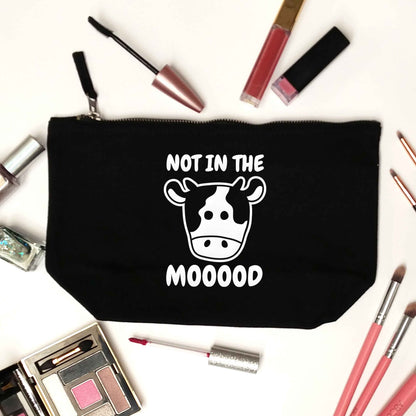 Not in the mood black makeup bag