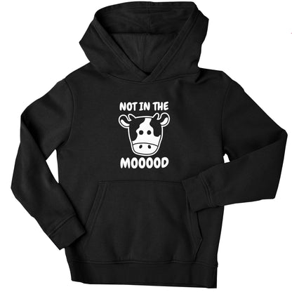Not in the mood children's black hoodie 12-13 Years