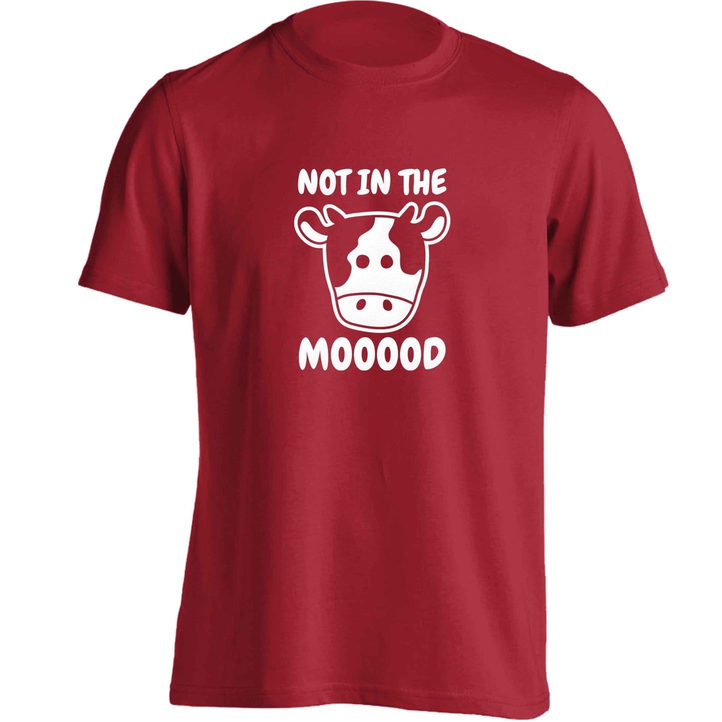 Not in the mood adults unisex red Tshirt 2XL
