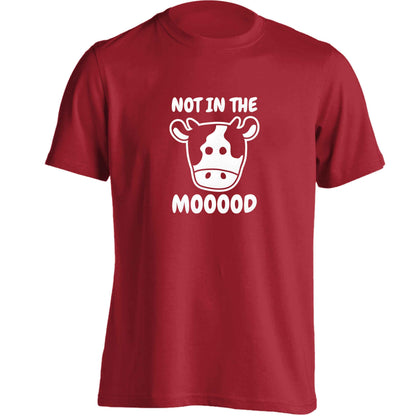 Not in the mood adults unisex red Tshirt 2XL