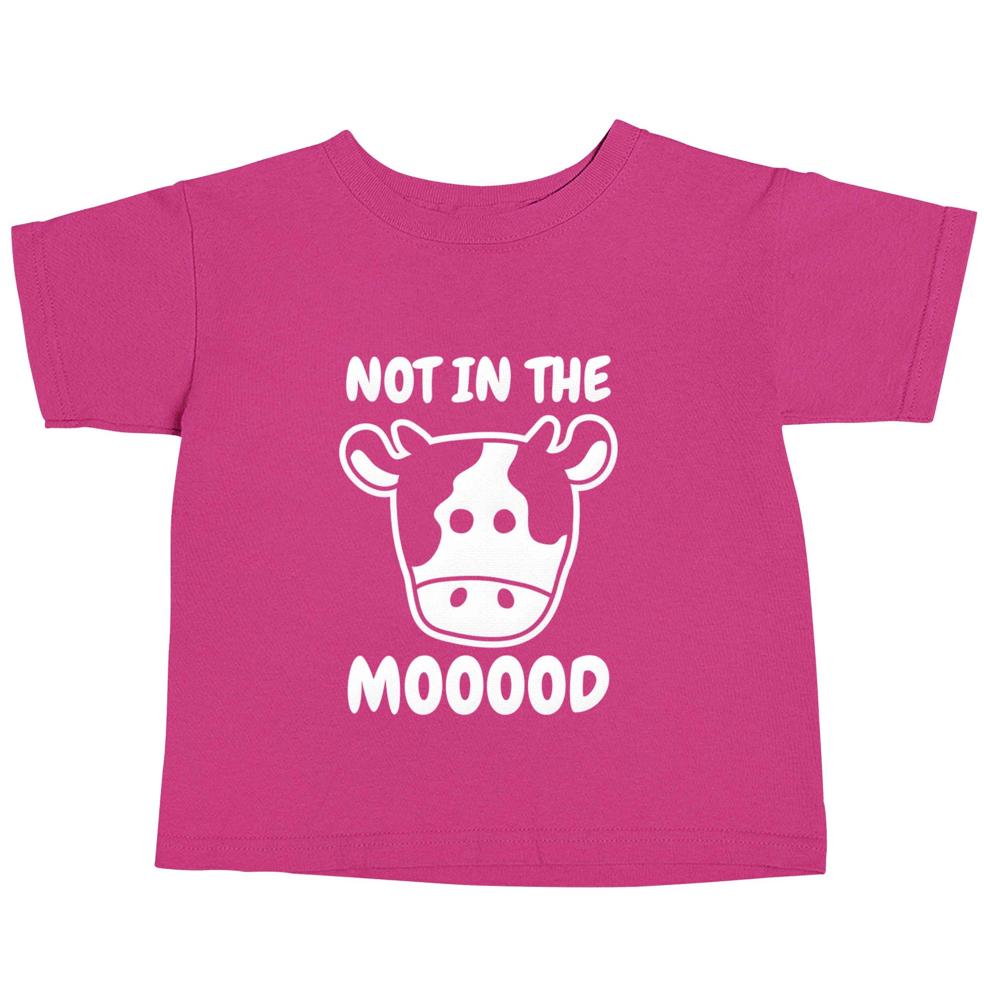 Not in the mood pink baby toddler Tshirt 2 Years