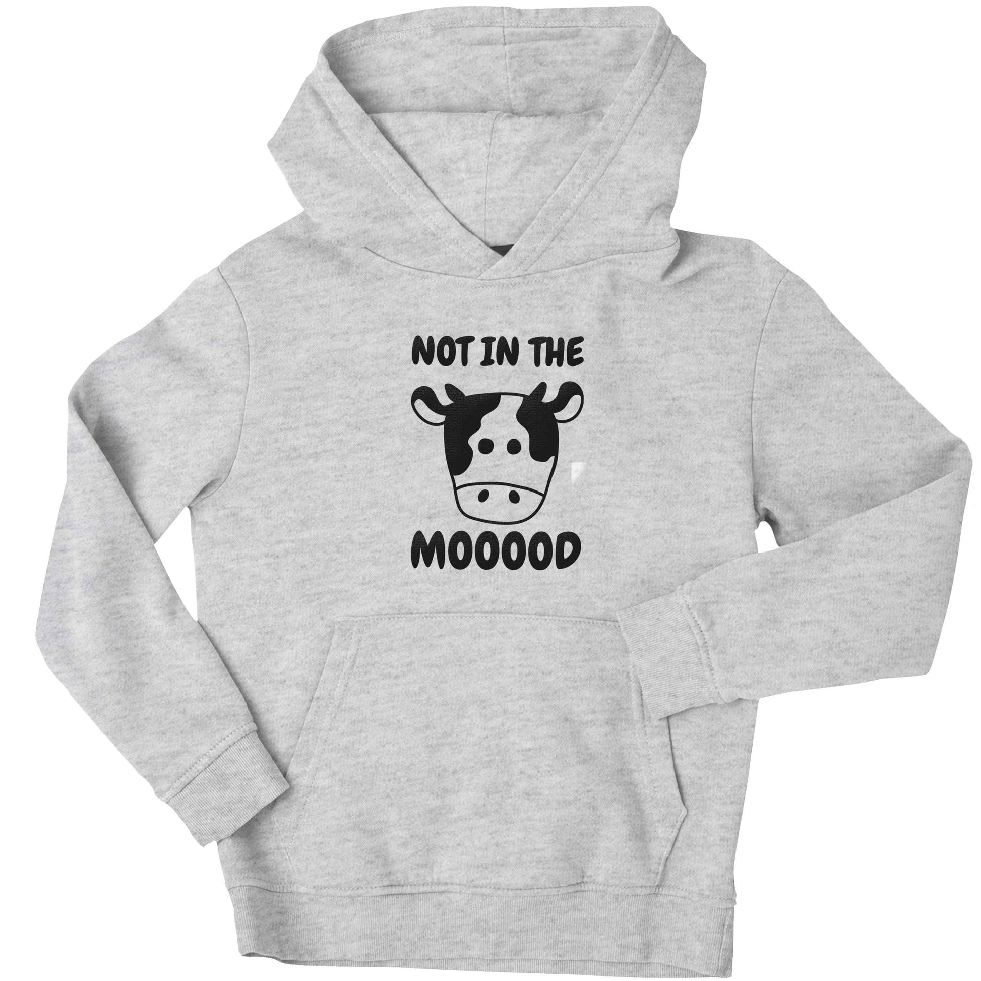 Not in the mood children's grey hoodie 12-13 Years