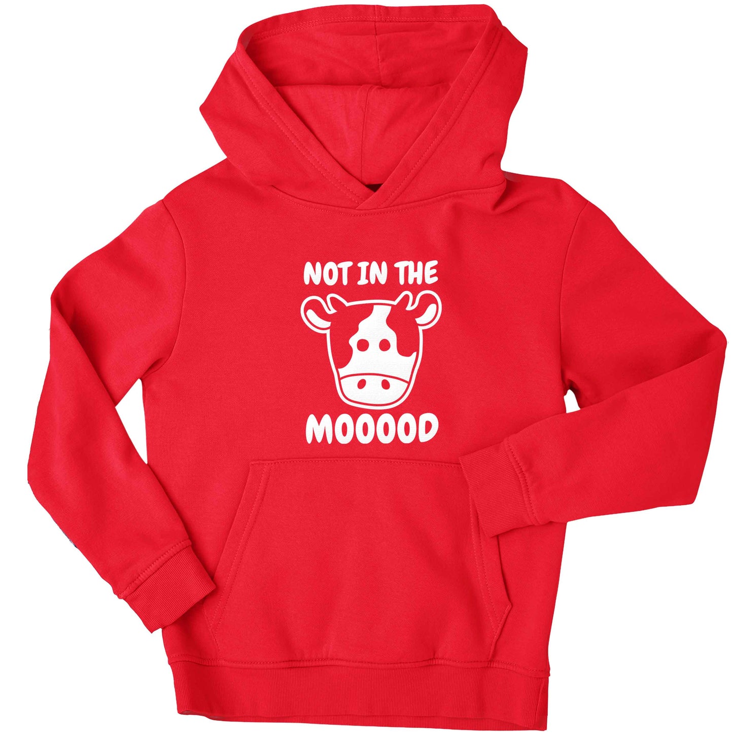 Not in the mood children's red hoodie 12-13 Years