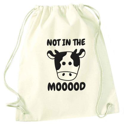 Not in the mood natural drawstring bag