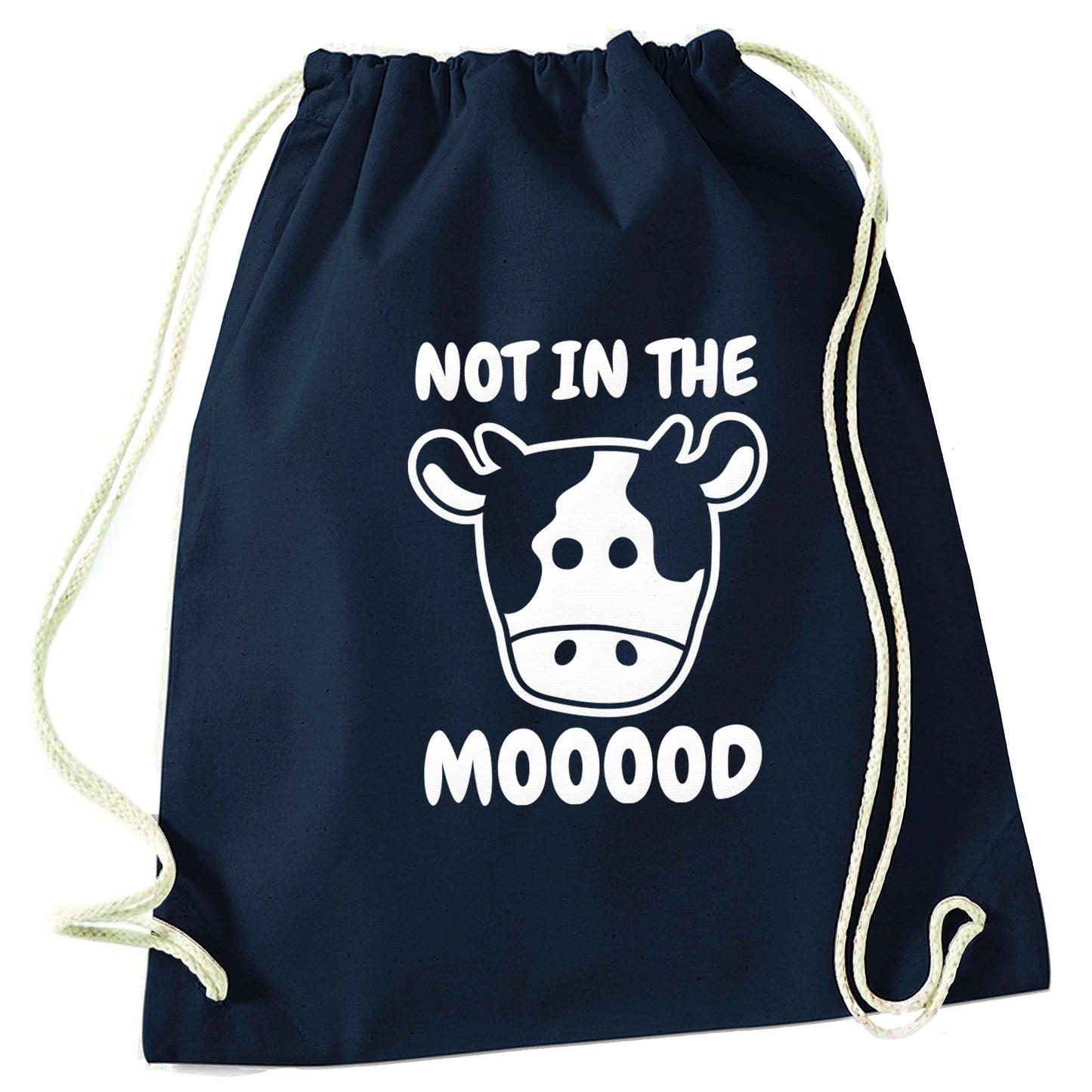 Not in the mood navy drawstring bag