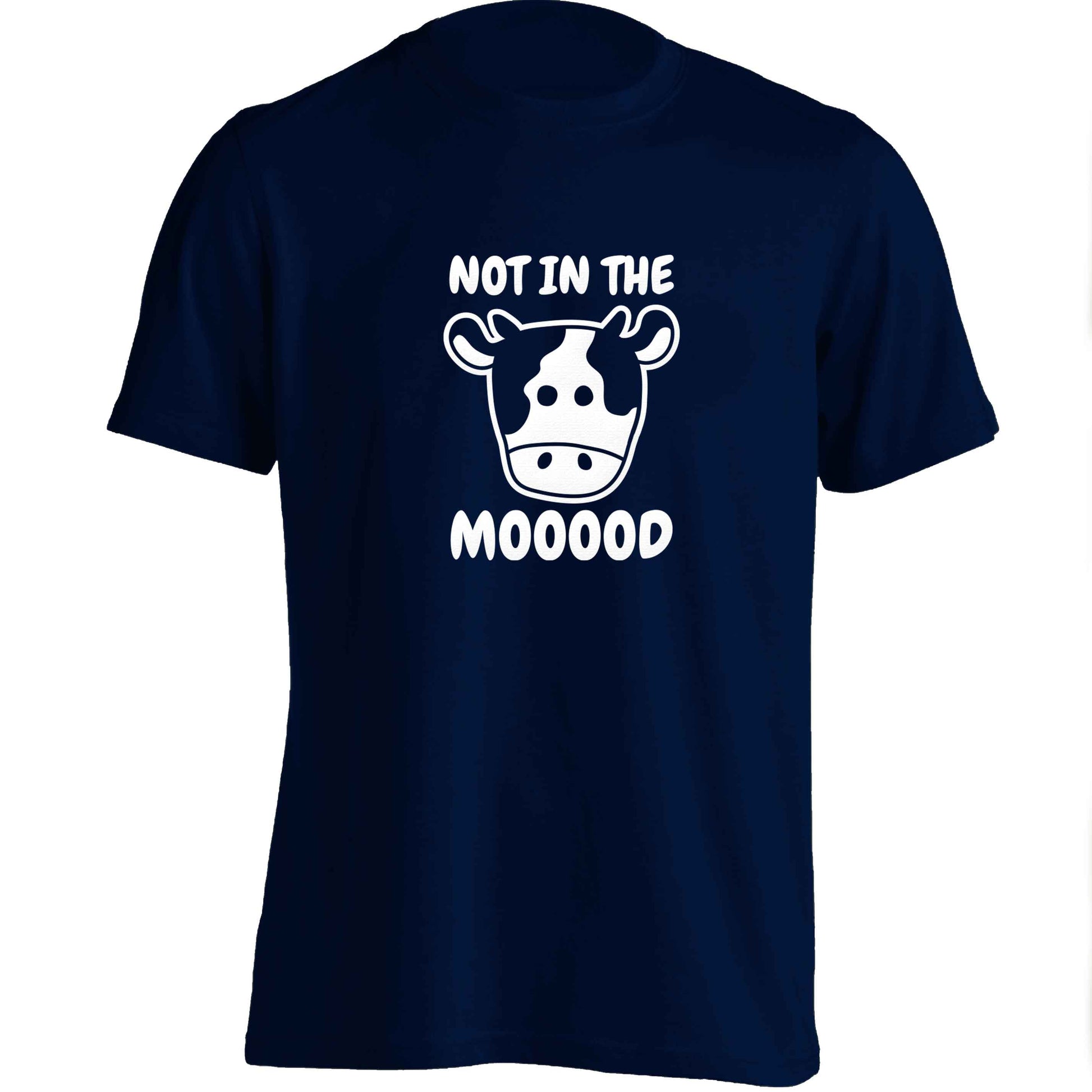 Not in the mood adults unisex navy Tshirt 2XL