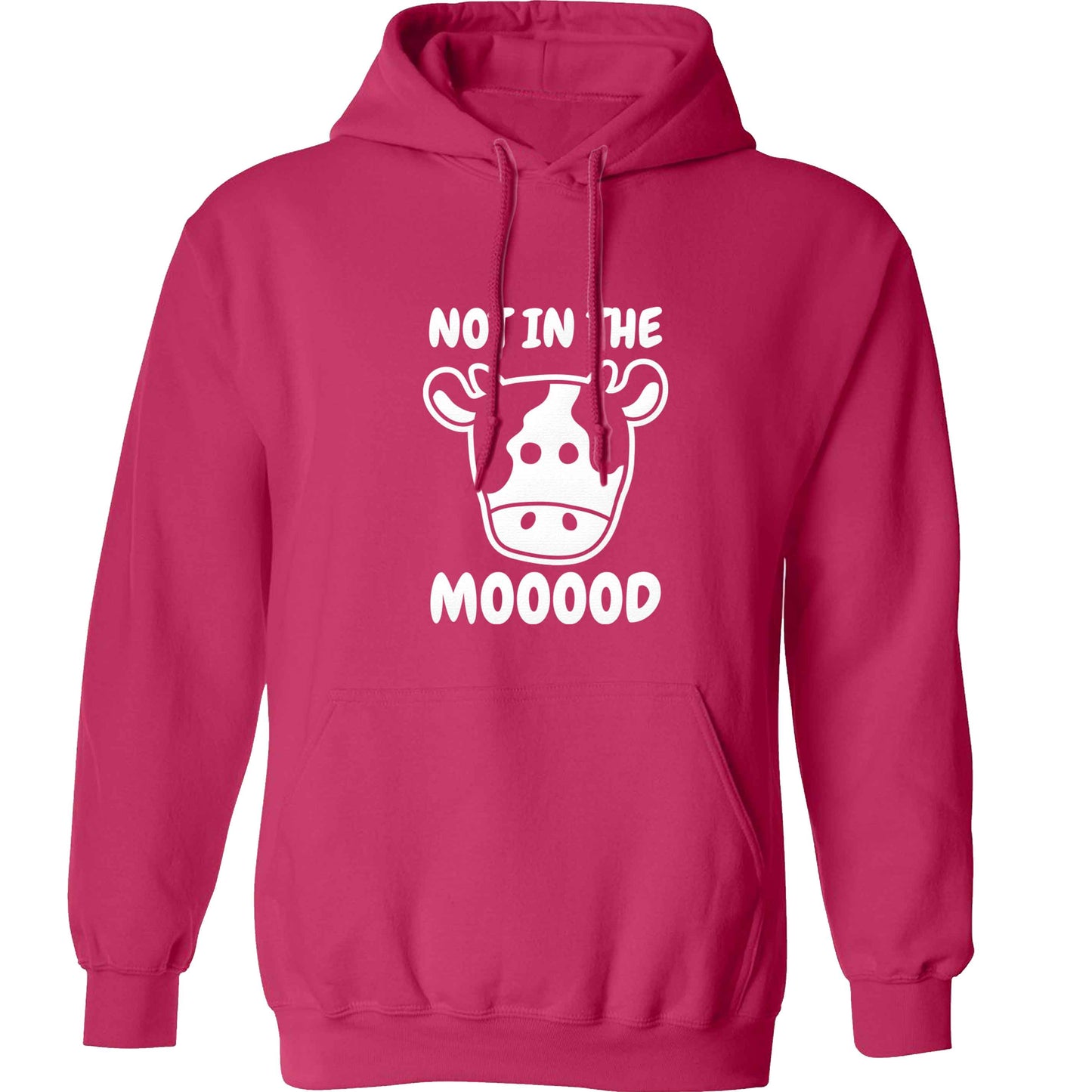 Not in the mood adults unisex pink hoodie 2XL