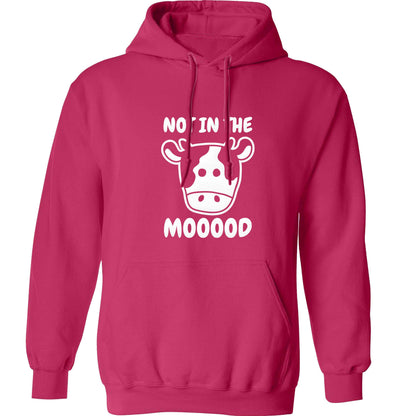 Not in the mood adults unisex pink hoodie 2XL