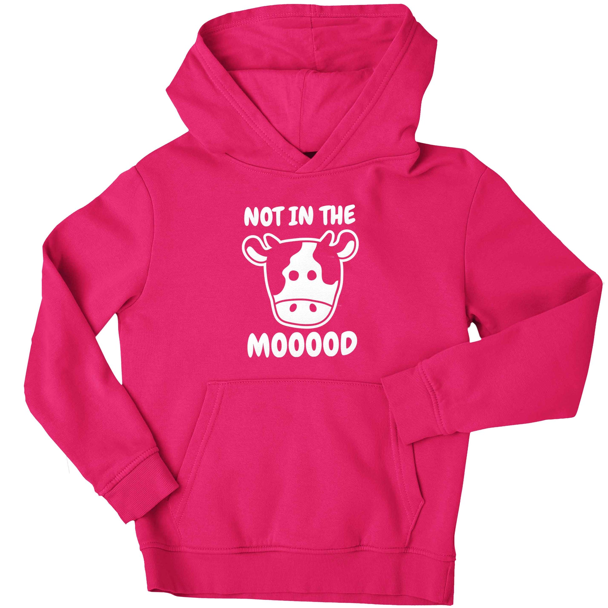 Not in the mood children's pink hoodie 12-13 Years