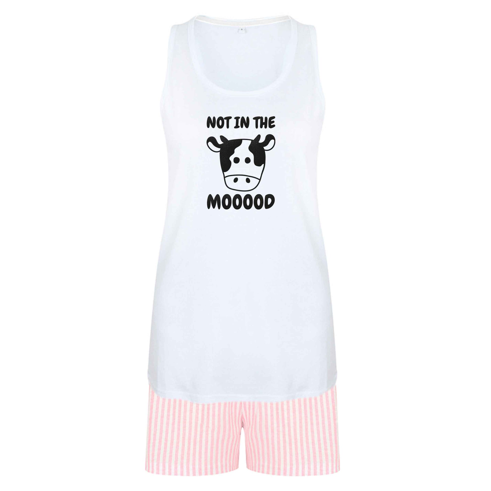 Not in the mood size XL women's pyjama shorts set in pink 