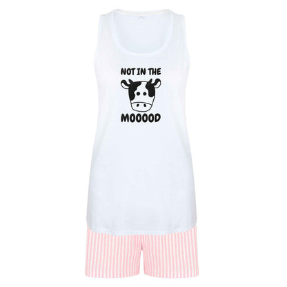 Not in the mood size XL women's pyjama shorts set in pink 