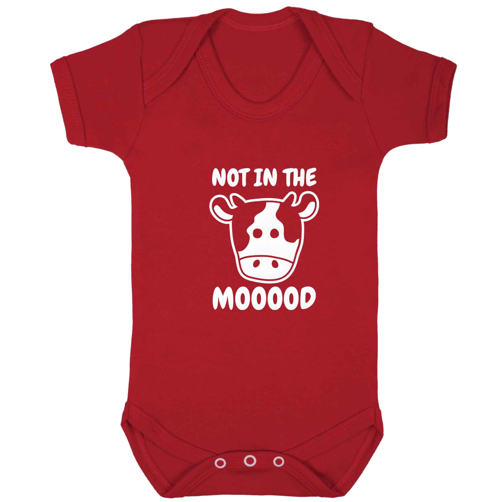 Not in the mood baby bodysuit red 18-24 months