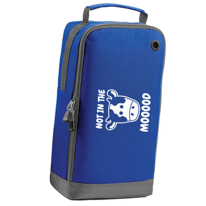 Not in the mood blue sports shoe bag horizontal print