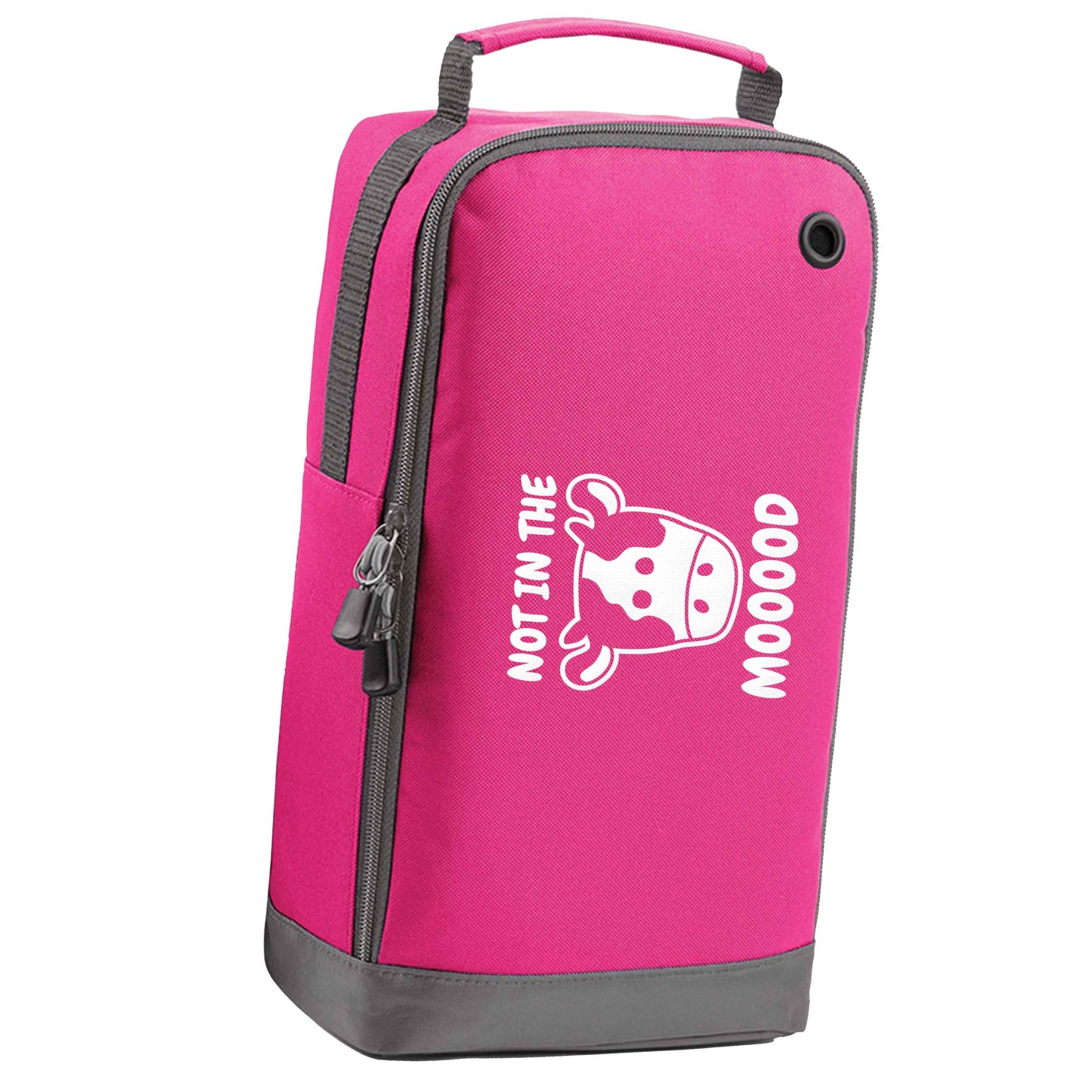 Not in the mood pink sports shoe bag horizontal print