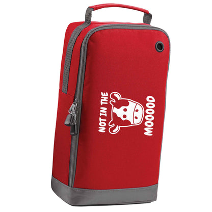 Not in the mood red sports shoe bag horizontal print