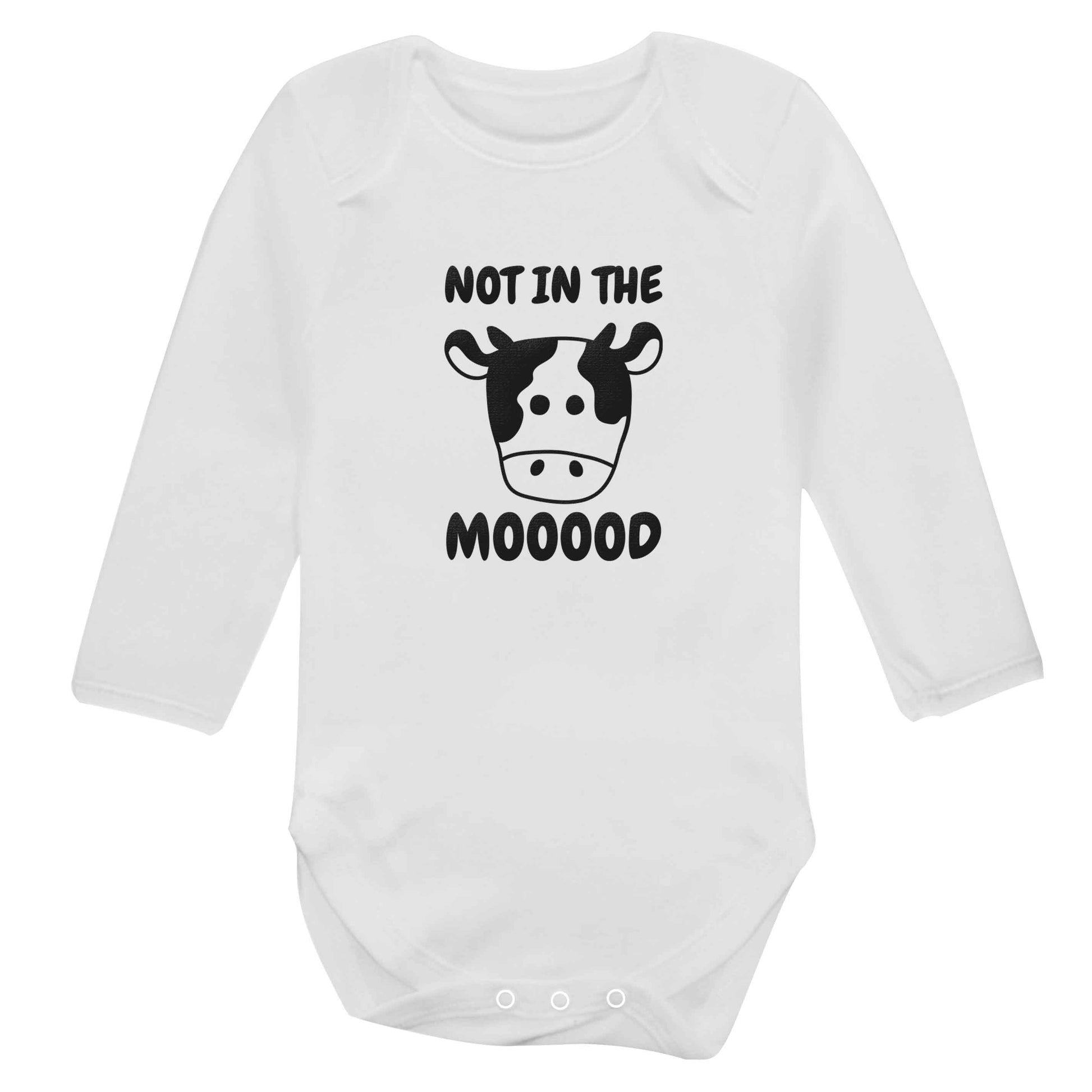 Not in the mood baby bodysuit long sleeved white 6-12 months