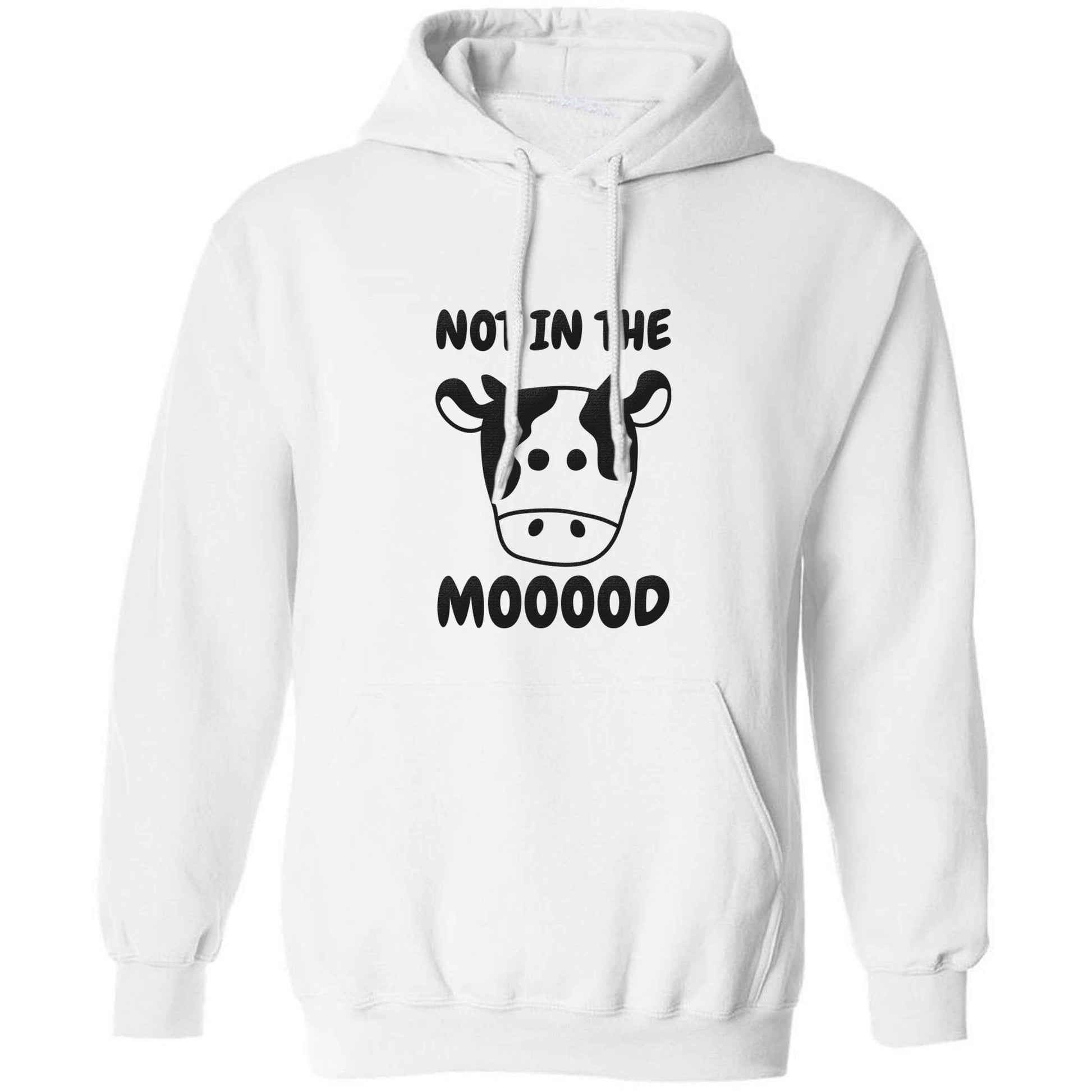 Not in the mood adults unisex white hoodie 2XL