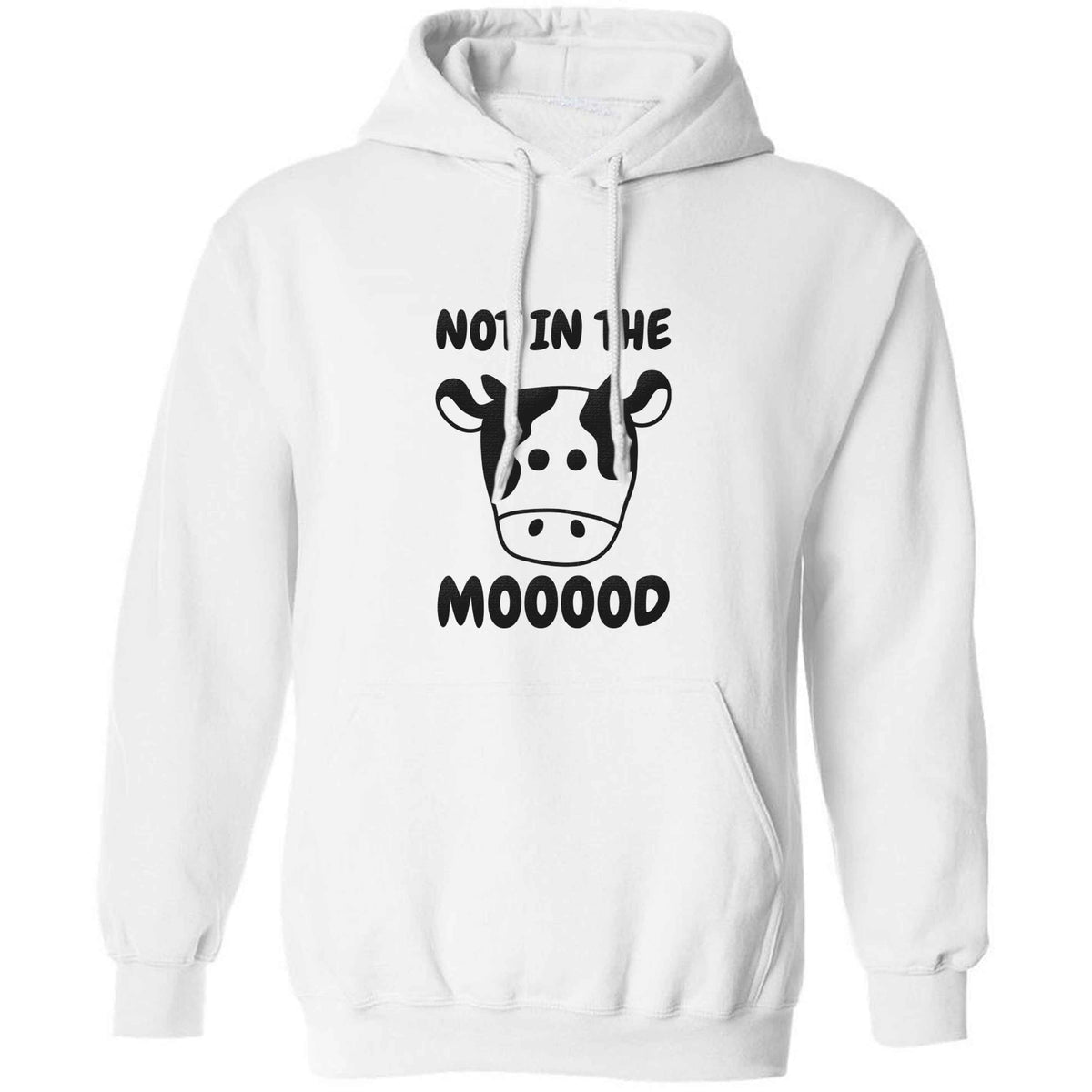 Not in the mood adults unisex white hoodie 2XL