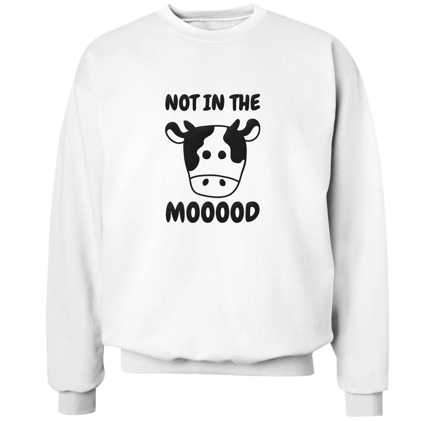 Not in the mood adult's unisex white sweater 2XL