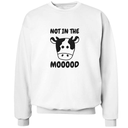 Not in the mood adult's unisex white sweater 2XL